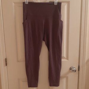 Lululemon High Rise, Full Length Leggings, Purple with Pockets, Size 10